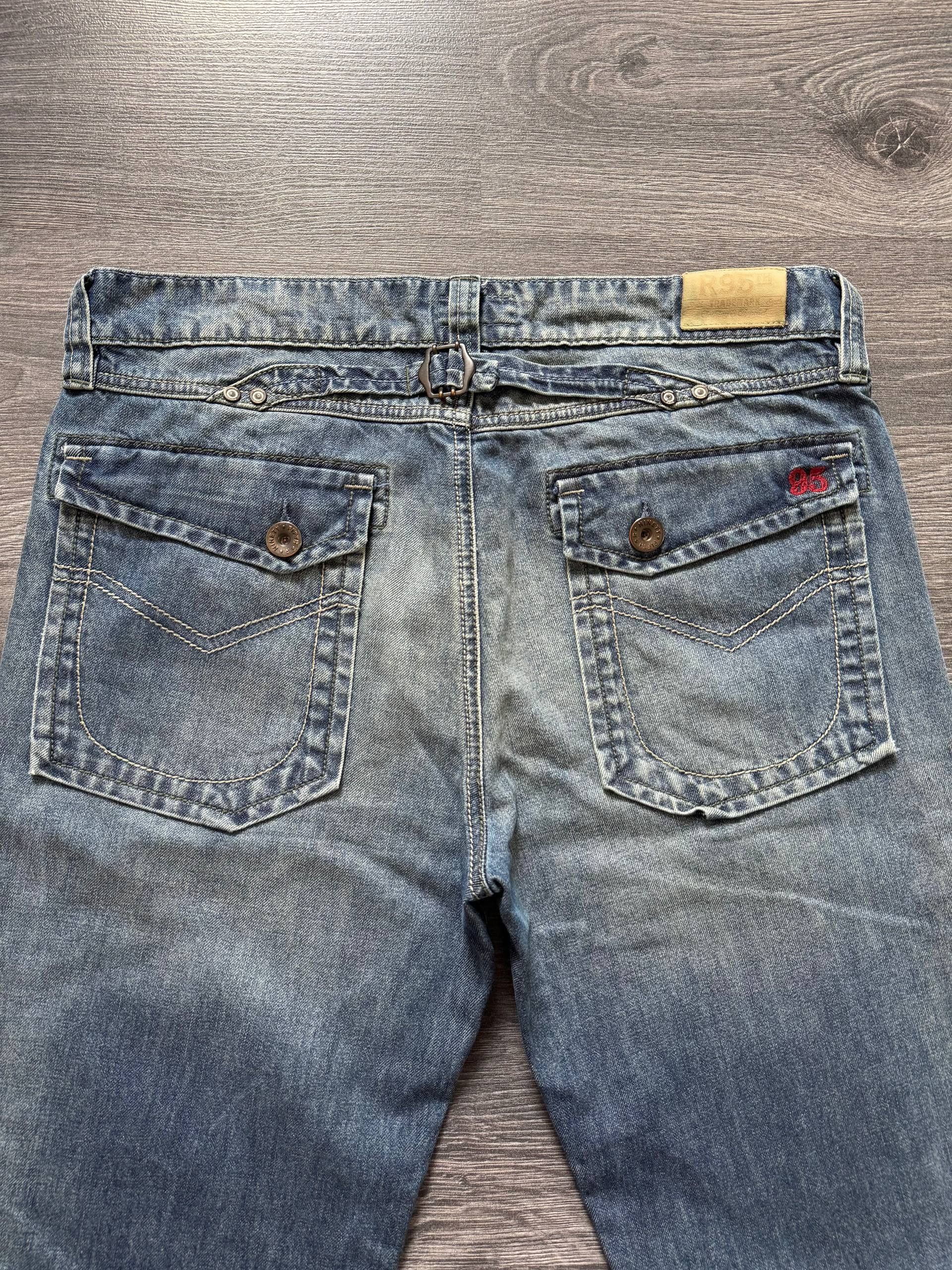Jean Vintage Y2K Washed Denim Blue Jeans Pants Size US 33 - 3 Thumbnail