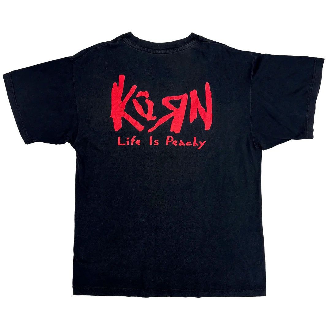 Band Tees Korn 1996 90s Vintage Life is Peachy Band Rare Tour T-Shirt Size US XL / EU 56 / 4 - 2 Thumbnail