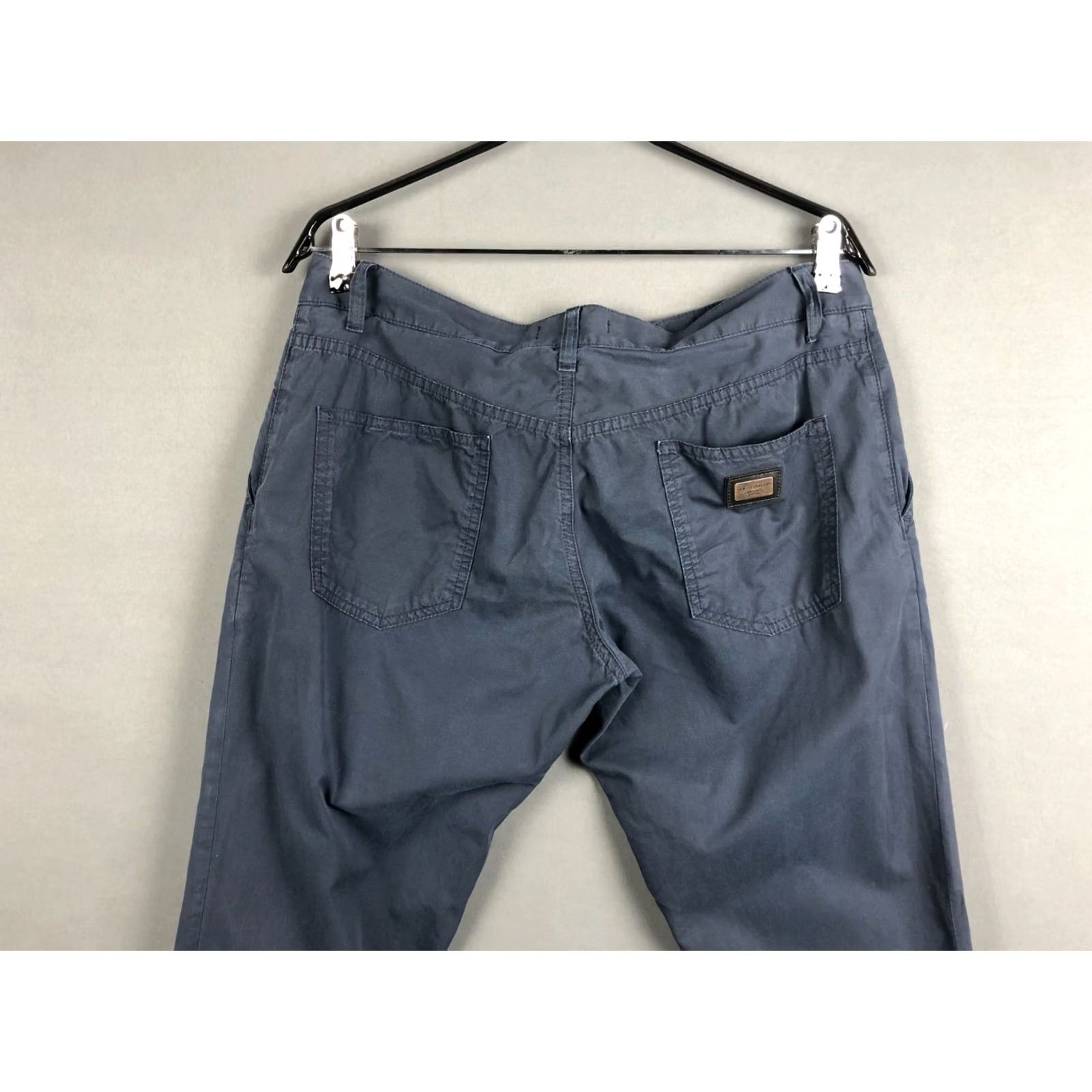 Dolce & Gabbana Dolce&Gabbana Pants Dark Blue Size 50 Cotton Chino Regular Tapered Mens Classic Front Flat Front Pockets Logo Casual Vintage No Size US 34 / EU 50 - 3 Thumbnail