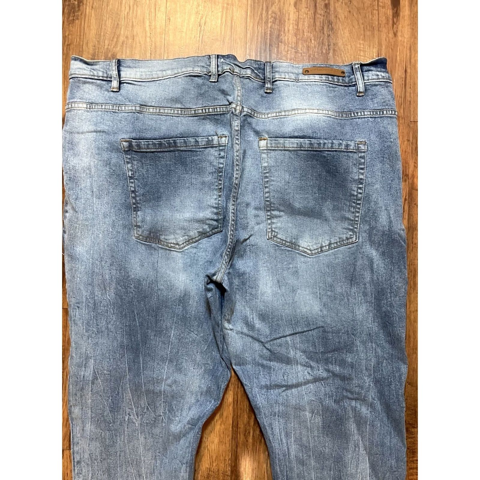 Vintage Evolution Mens Denim Skinny Jeans Size 50 Black Pocket Detail Size US 34 / EU 50 - 3 Thumbnail