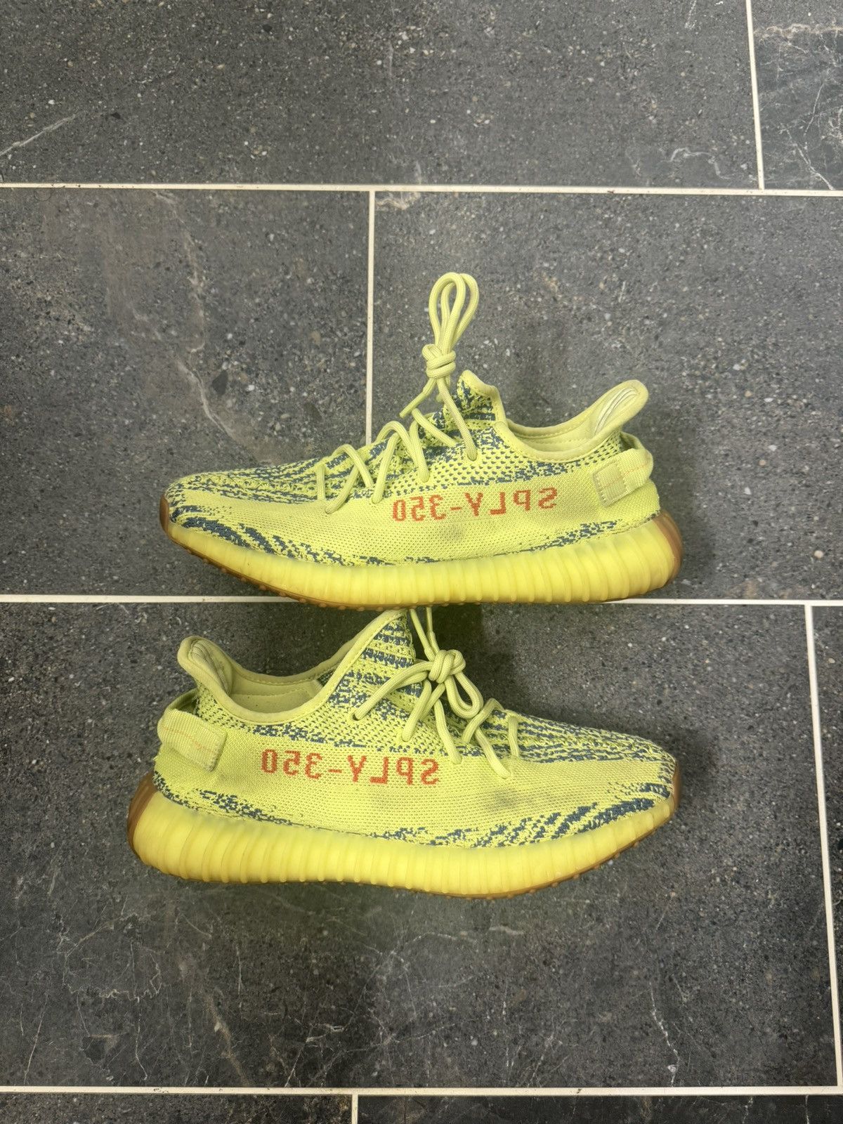 image of Adidas Yeezy 350 V2 Semi Frozen Yellow Shoes, Men's (Size 10)