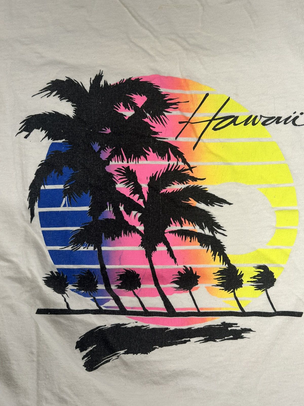 Other Crazy Vintage Essential White Hawaii Art Graphic Tee Shirt Size US M / EU 48-50 / 2 - 2 Thumbnail