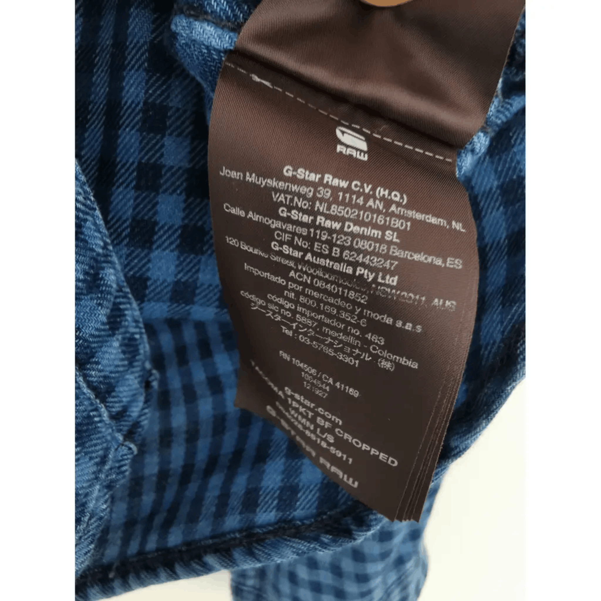 G-Star G-Star RAW Blue Gingham Snap Button Shirt Size US M / EU 48-50 / 2 - 4 Thumbnail