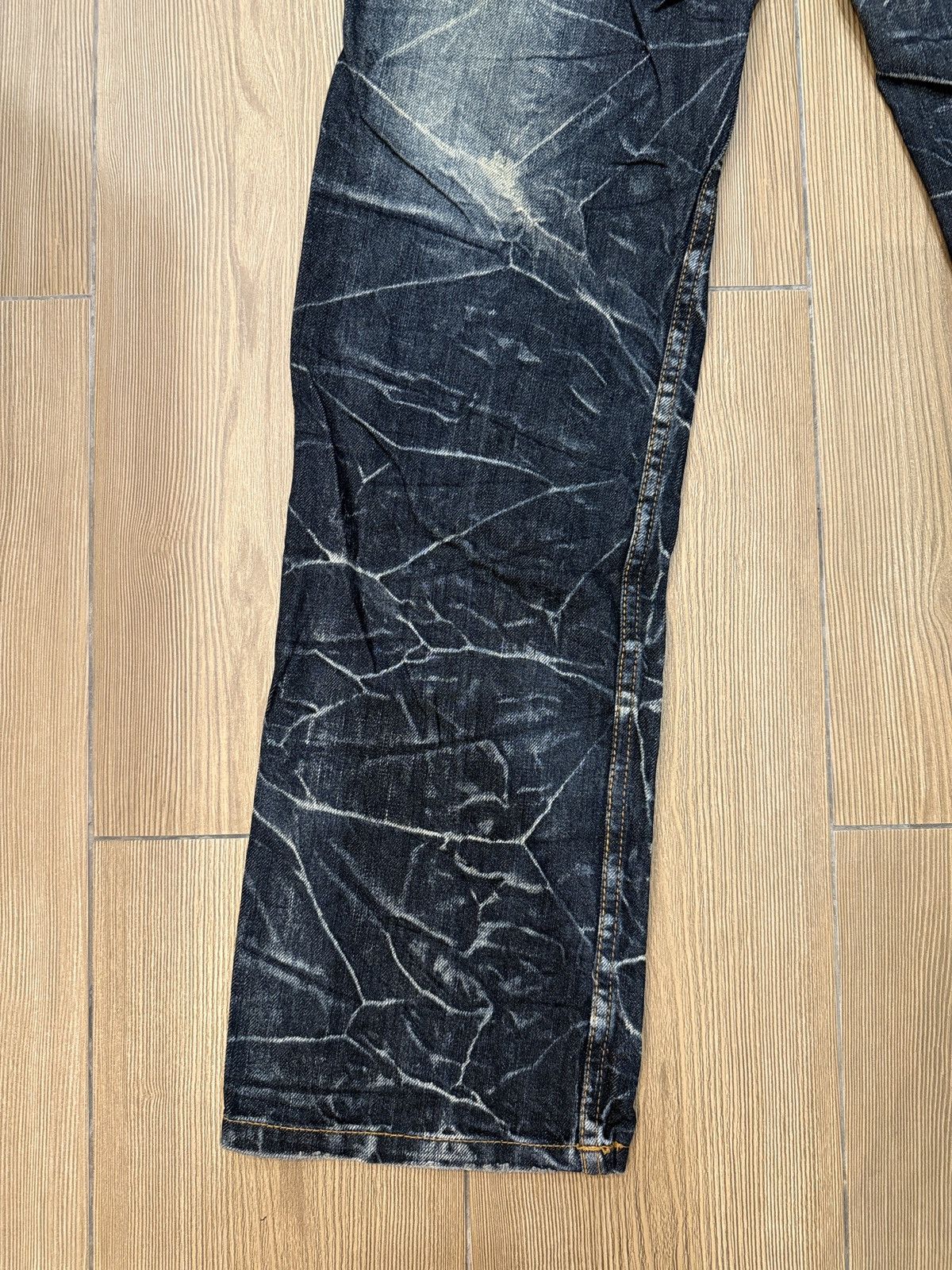 If Six Was Nine Nylaus Double Waist Jeans Denim Pants Thunder Design Size US 31 - 8 Thumbnail