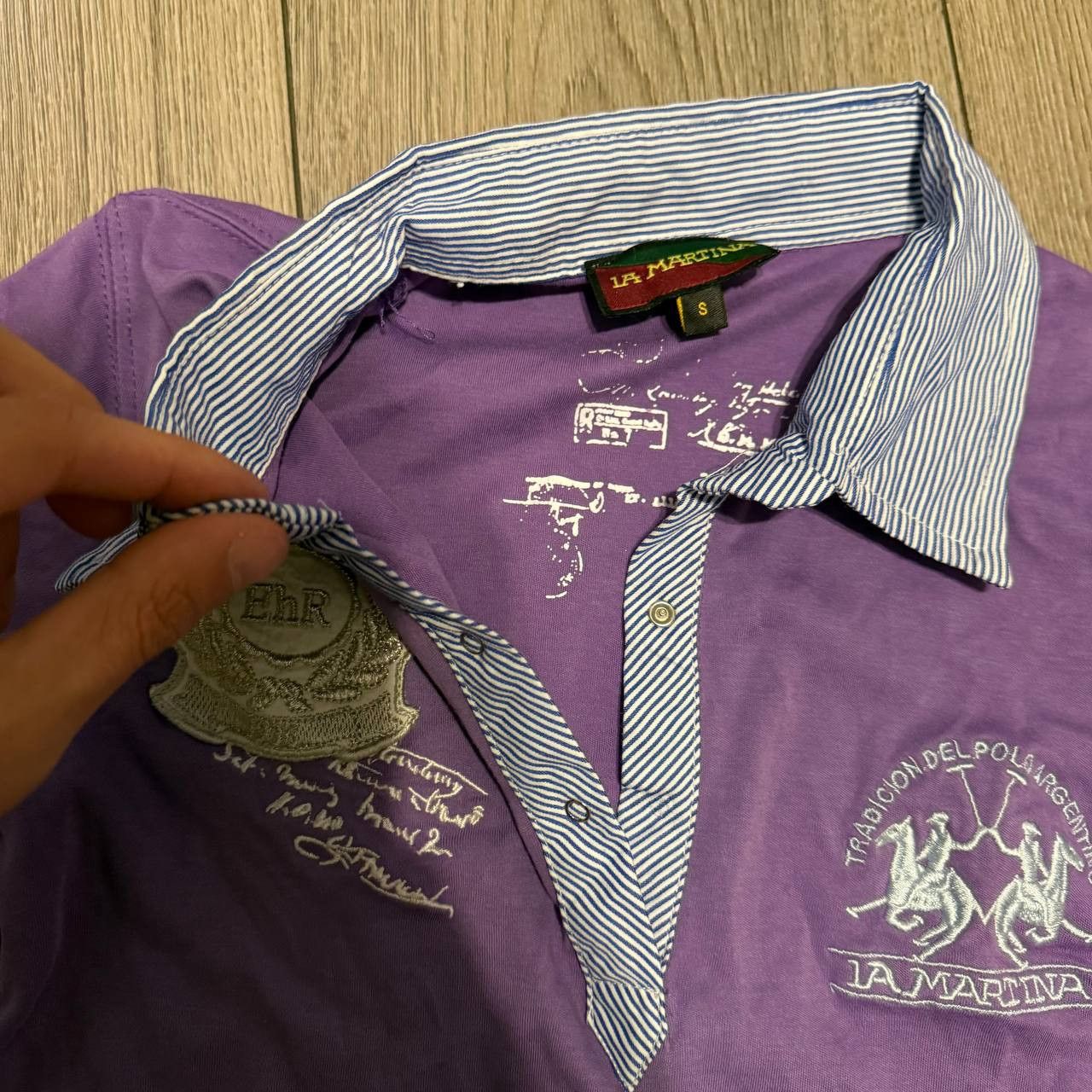 La Martina la martina womens polo t-shirt Size S Purple Size S / US 4 / IT 40 - 5 Thumbnail