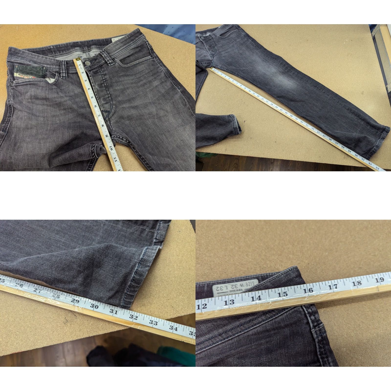Diesel Vintage Diesel Only The Brave Mens Jeans 32x32 Denim Gray Mohawk Low Rise Straight Size US 32 / EU 48 - 8 Thumbnail