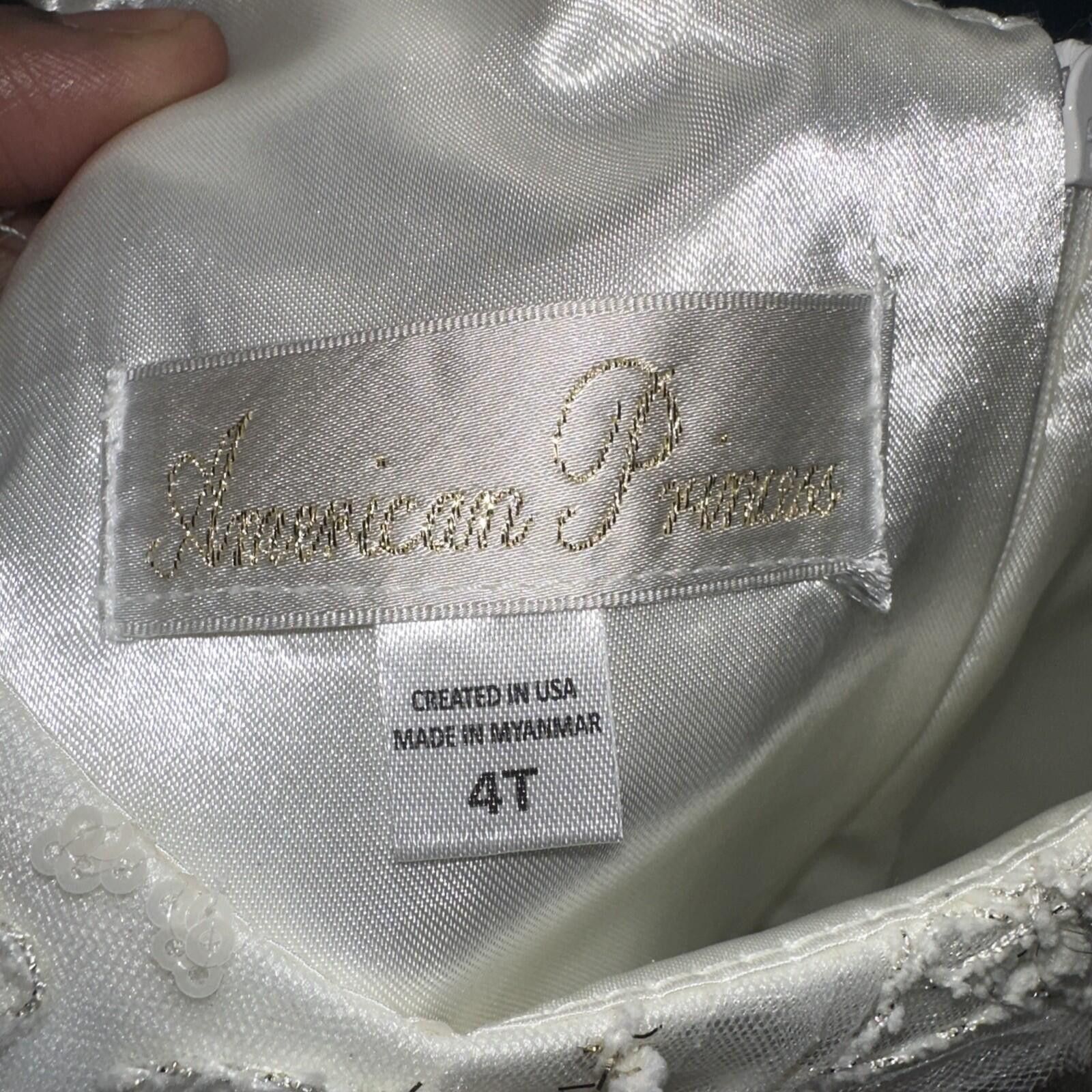 Other American Princess Girls Size 4T Ivory Lace Tulle Dress Size ONE SIZE - 4 Thumbnail