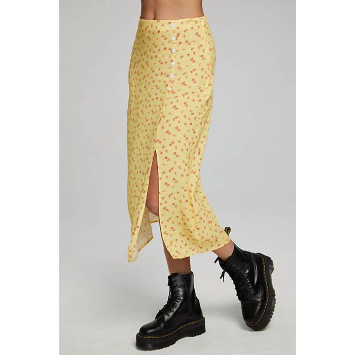 Chaser LA CHASER Buttercup Ditsy Skirt In Yellow Grailed