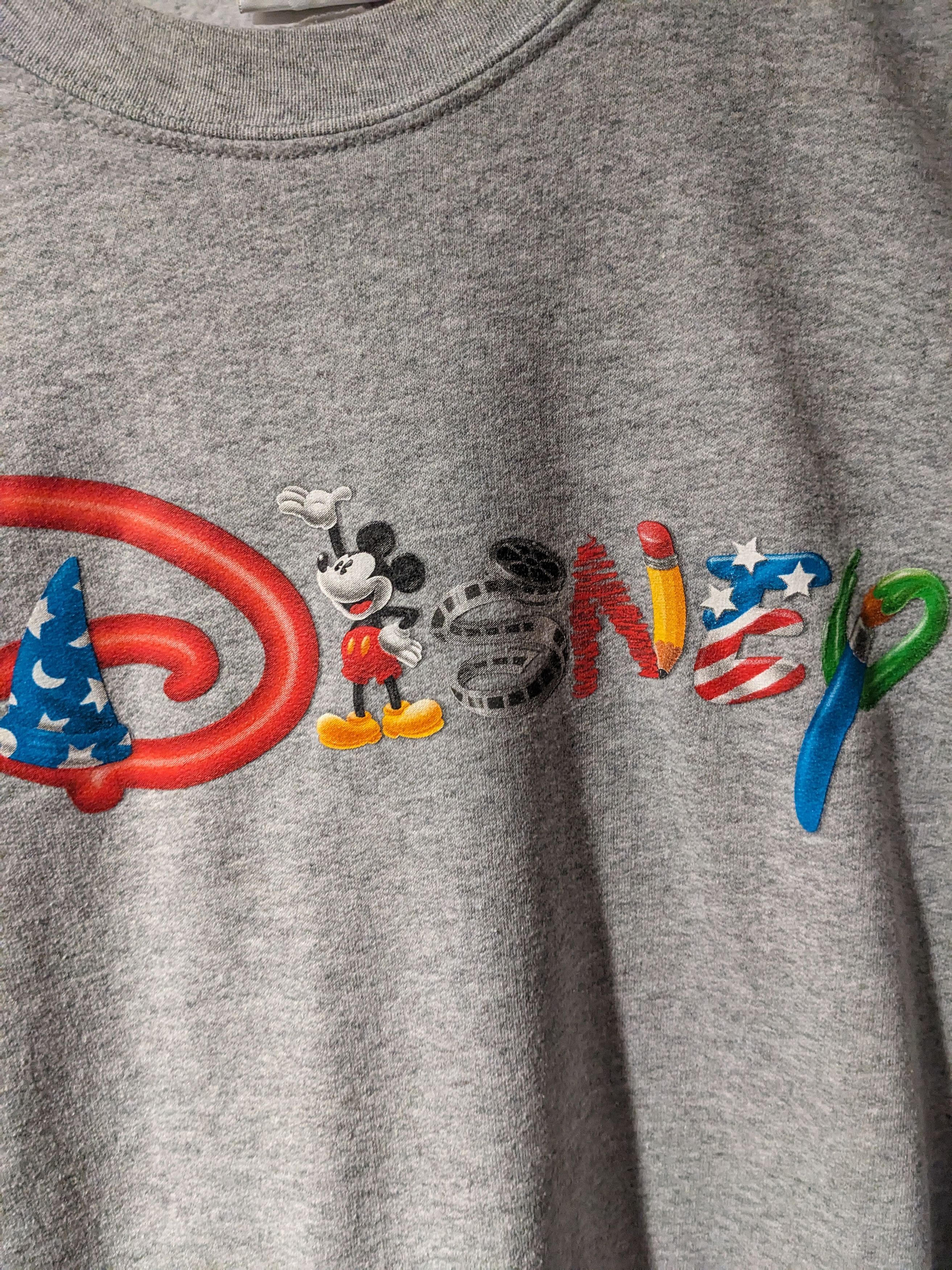 Disney × Vintage Vintage 90s Walt Disney Spell Out Logo Medium Sweatshirt Size US M / EU 48-50 / 2 - 2 Thumbnail