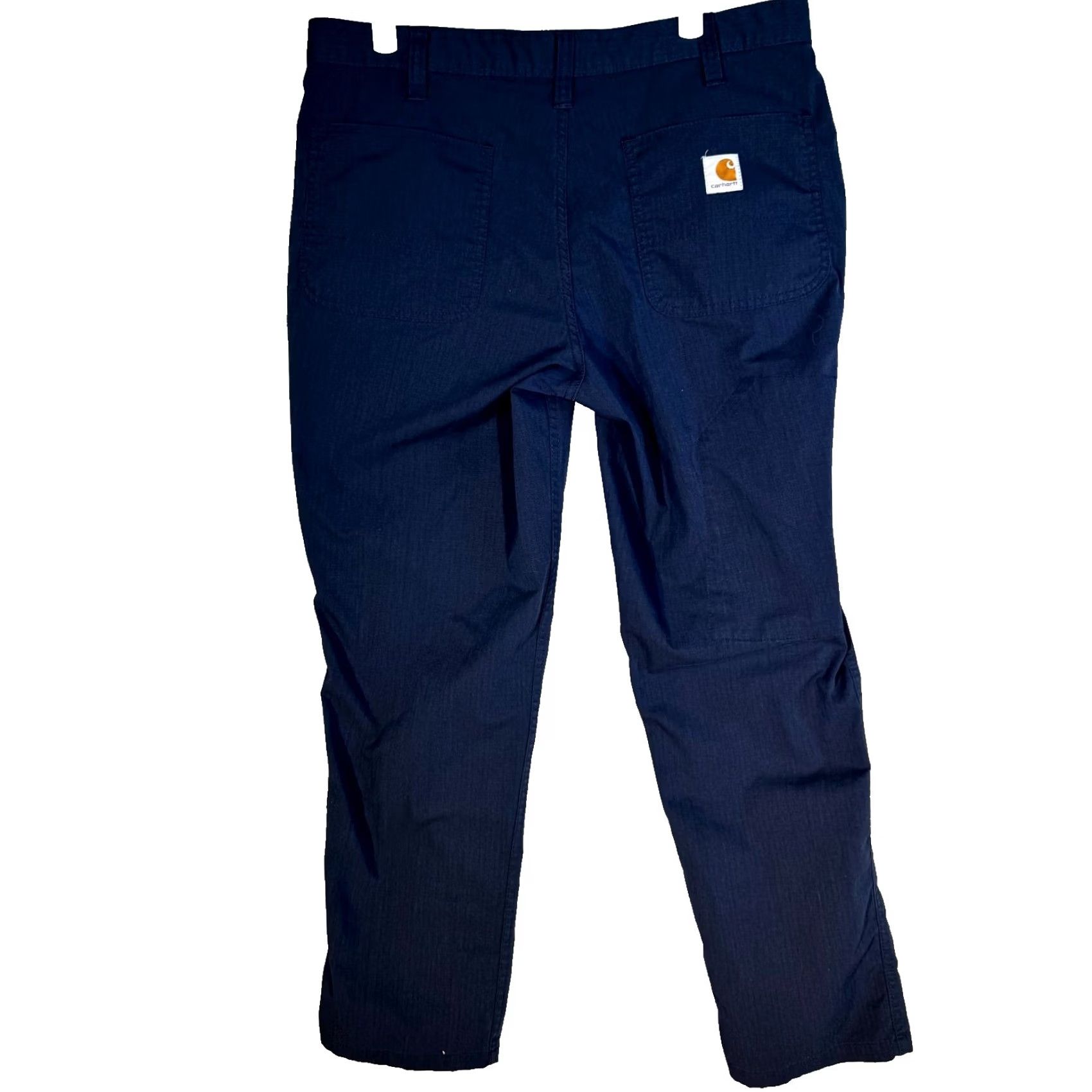 Carhartt Carhartt Mens Workwear Pants 34 X 29 Navy Mid-Rise Relaxed Fit Straight M2036 Size US 34 / EU 50 - 2 Thumbnail
