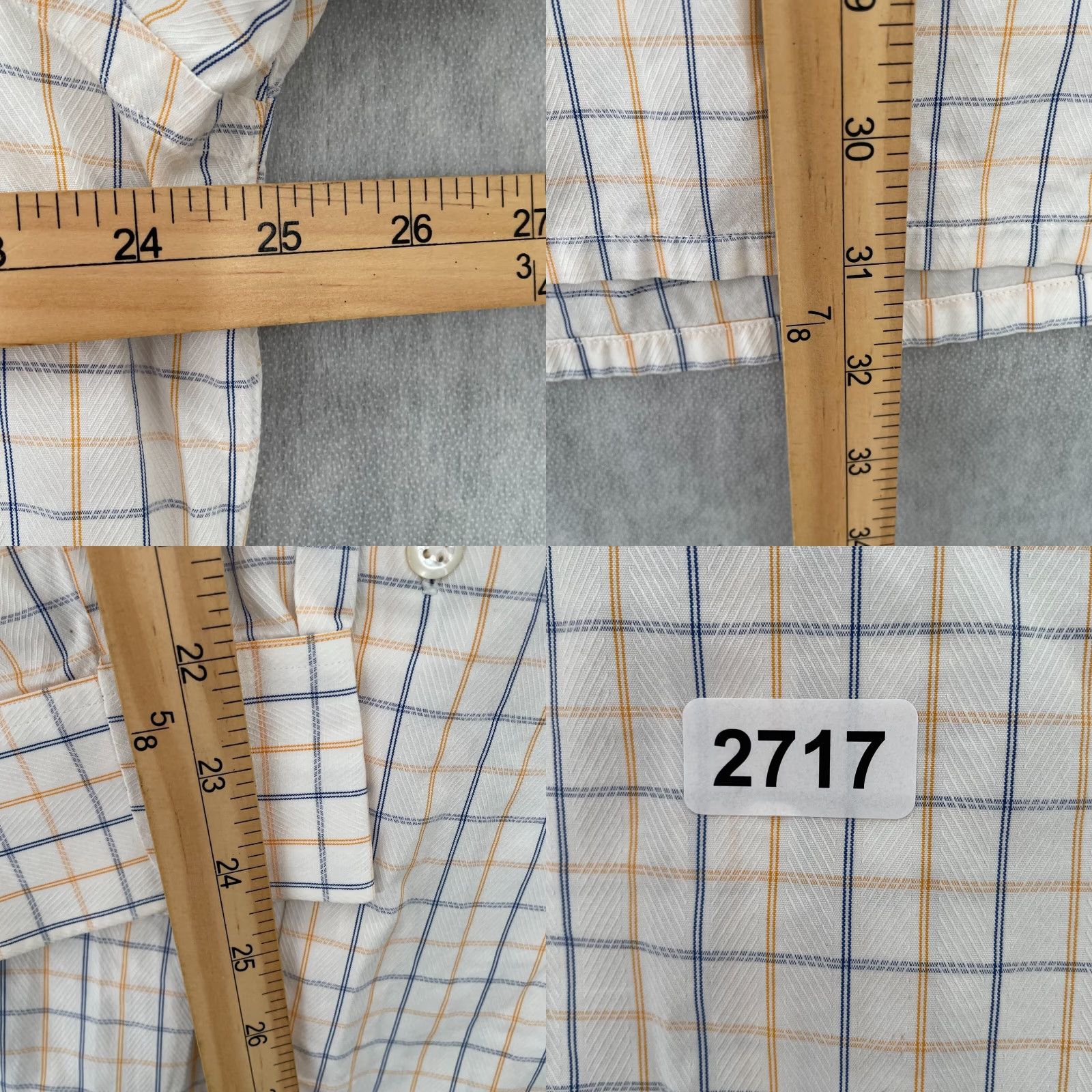 Vintage VINTAGE Maus & Hoffman Shirt Adult Large White Check Long Sleeve Button Up Men L Size US L / EU 52-54 / 3 - 8 Thumbnail