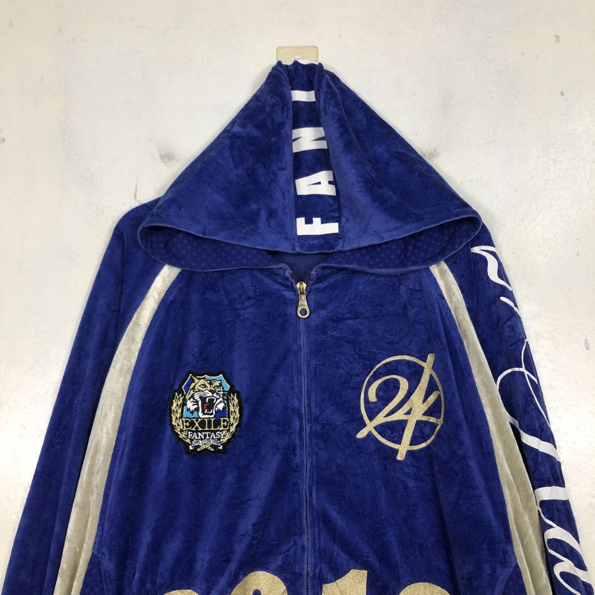 Japanese Brand 📌Zipper Hoodie Sweater 24 Karats Gold Over Print Size US XL / EU 56 / 4 - 5 Thumbnail