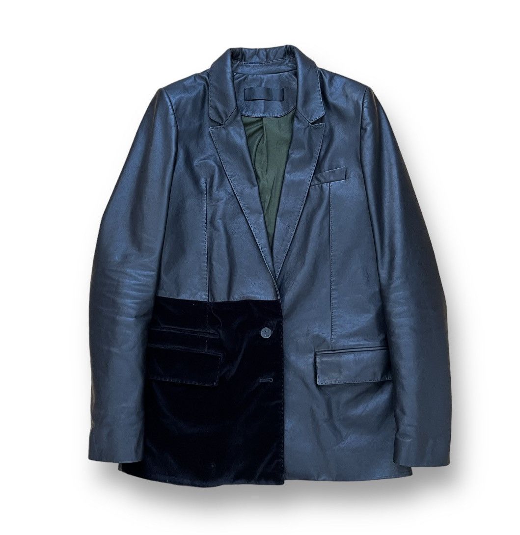 Haider Ackermann FW17 Leather Velvet Hybrid Blazer Jacket Size US S / EU 44-46 / 1 - 1 Thumbnail