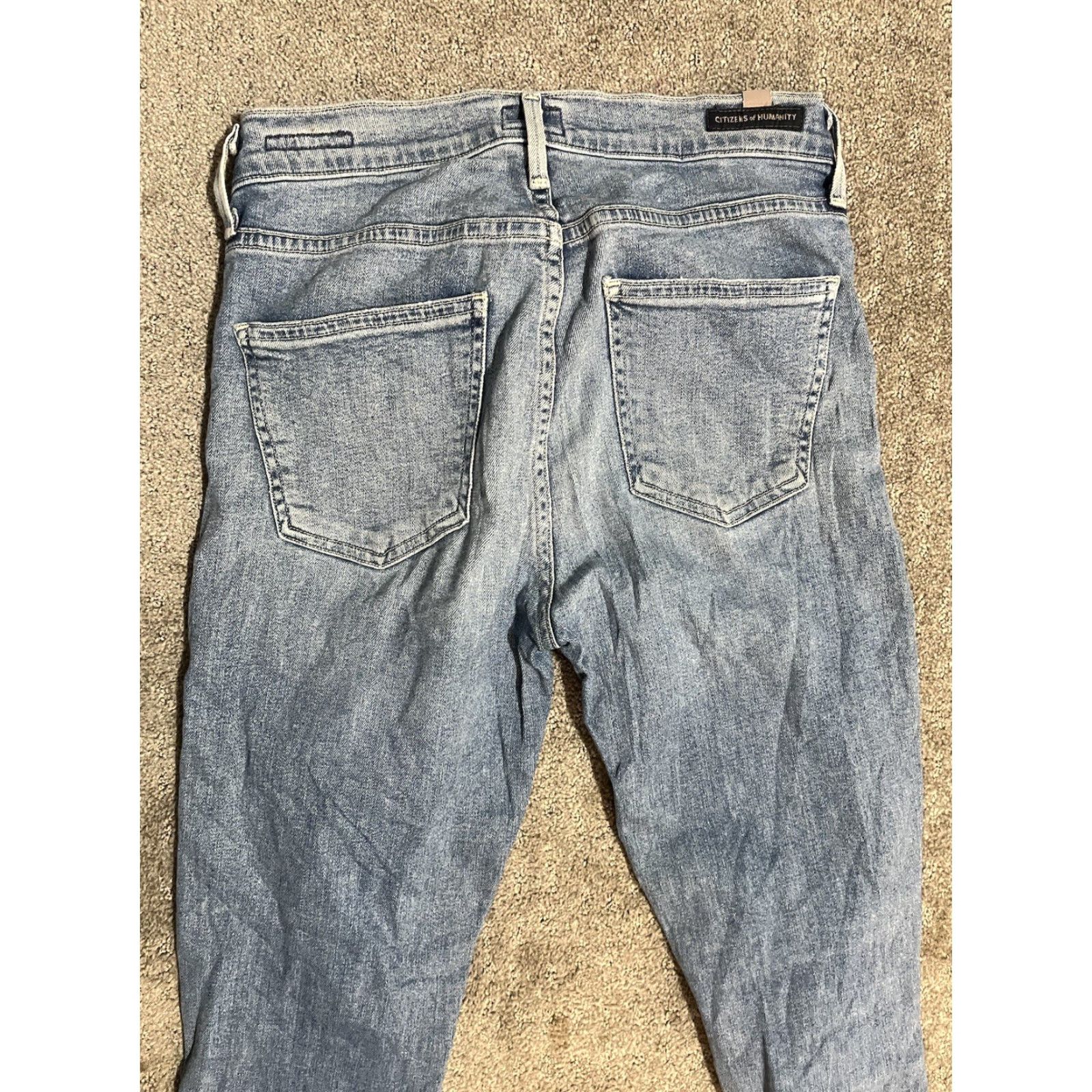 Citizens Of Humanity VINTAGE Citizens of Humanity Rocket Crop Skinny Jeans Womens 27 Blue High Rise Raw Hem Size 27" / US 4 / IT 40 - 2 Thumbnail
