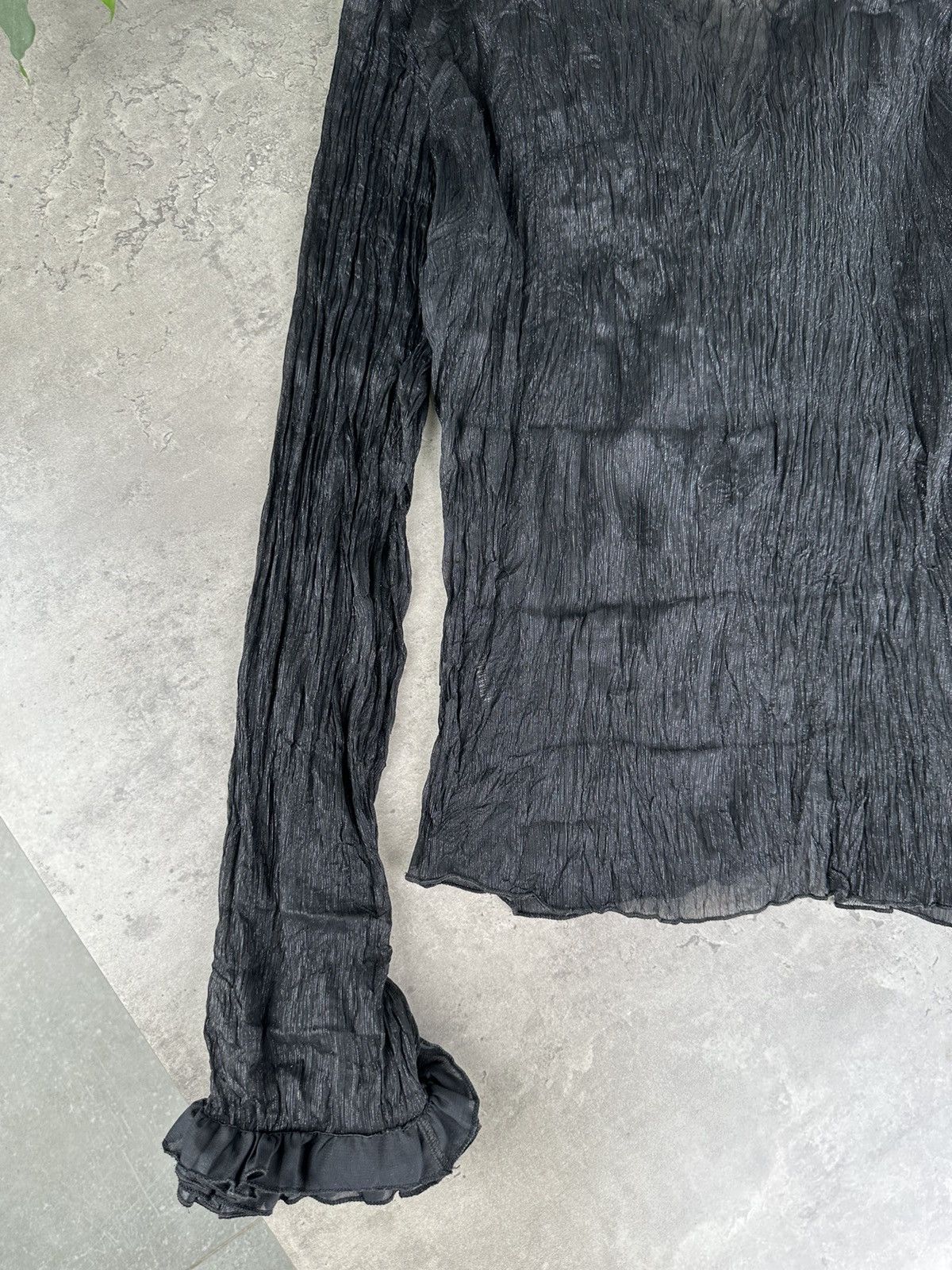 Japanese Brand Vintage Mesh Blouse With Ruffles Size S / US 4 / IT 40 - 10 Thumbnail
