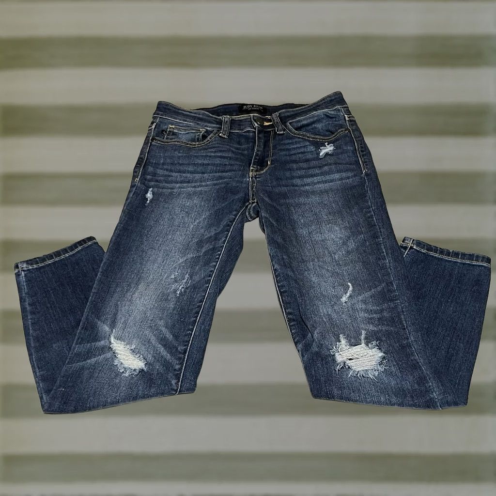 Denime Judy Blue Jeans Relaxed Fit Distressed 5-Pocket Denim Straight Size 26" / US 2 / IT 38 - 1 Thumbnail
