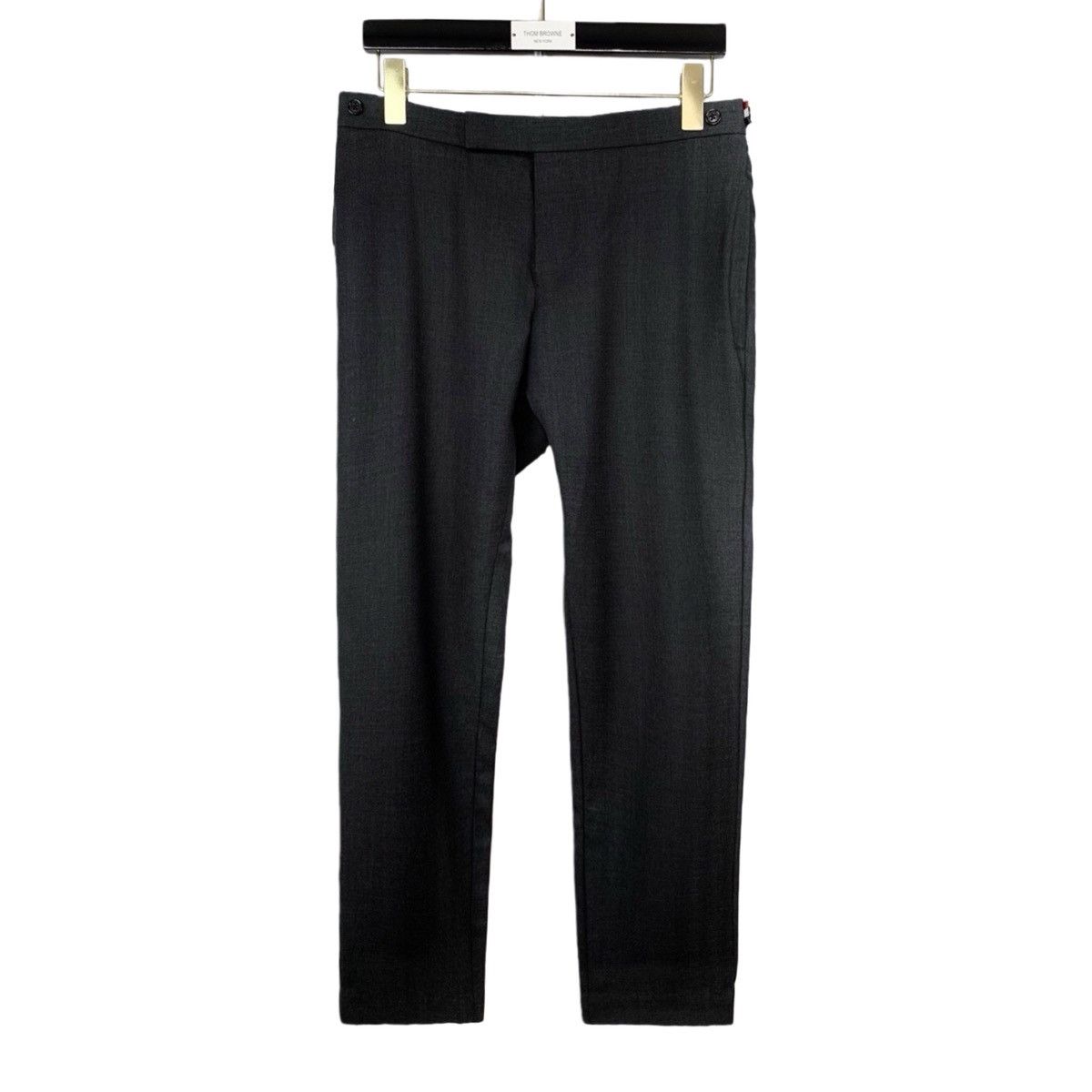 Thom Browne Thom Browne Dark Grey Wool Casual Dress Pants K26WX Size US 32 / EU 48 - 1 Thumbnail