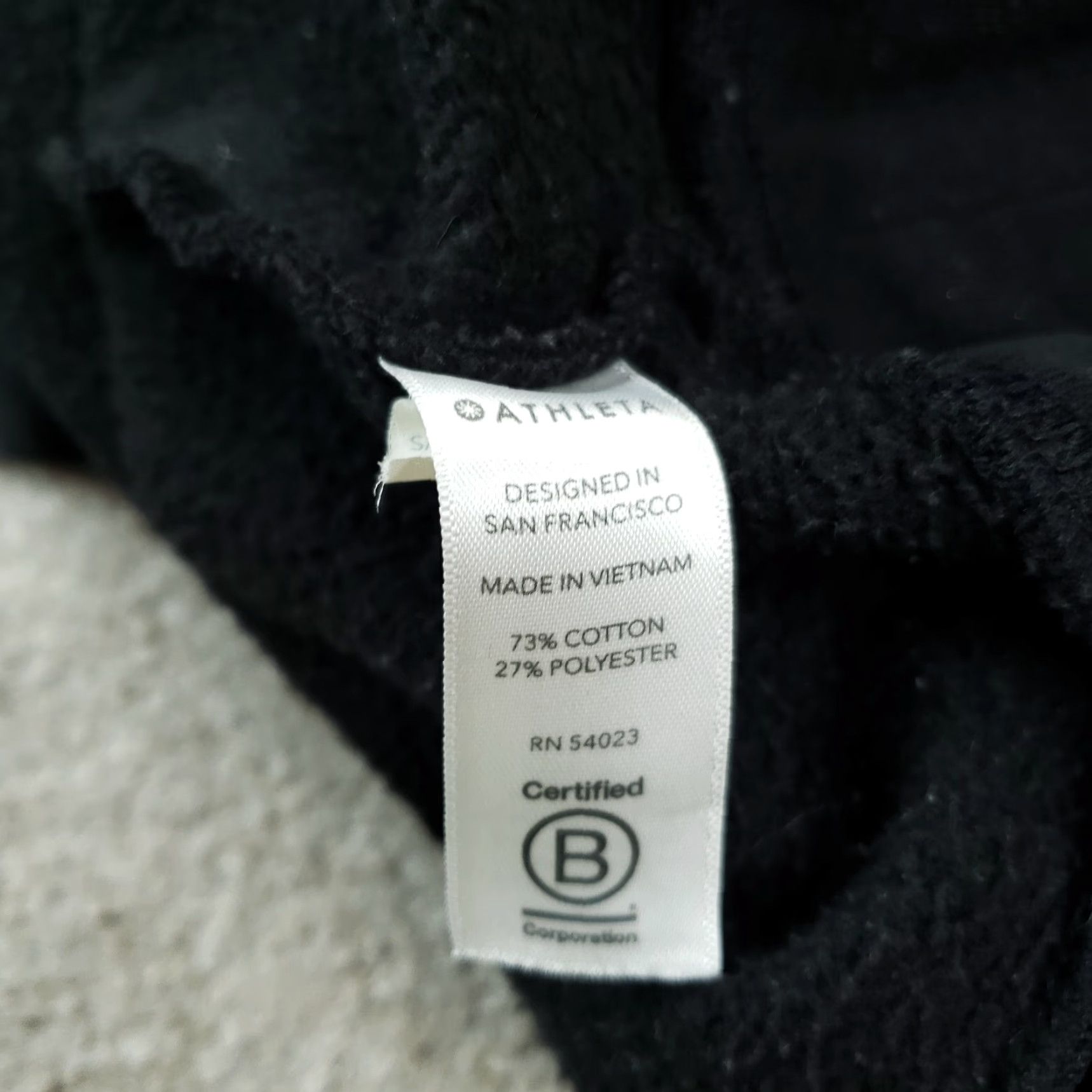 Athleta Athleta Pullover Hoodie Womens Medium Black Cotton Long Sleeve Size M / US 6-8 / IT 42-44 - 6 Thumbnail