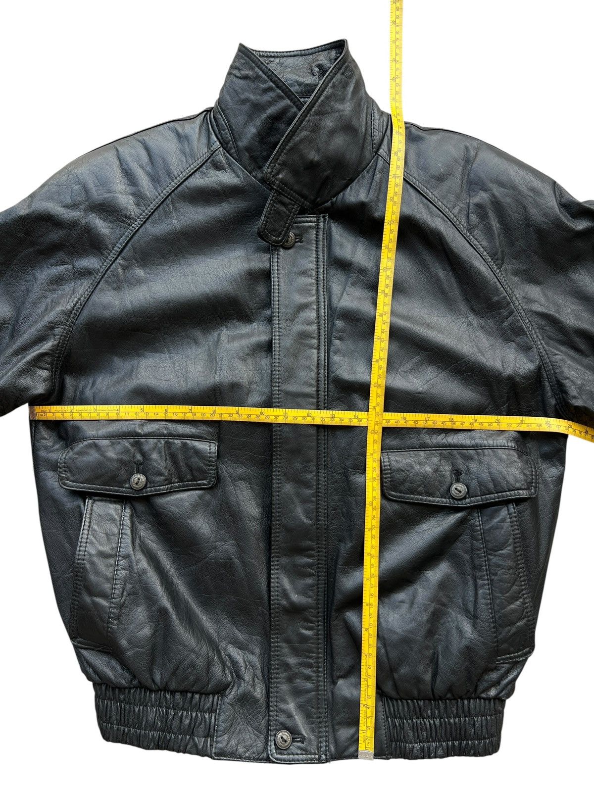 Vintage Vintage 90s Italian Mode A2 Black Flight Leather Jacket Size US M / EU 48-50 / 2 - 15 Thumbnail