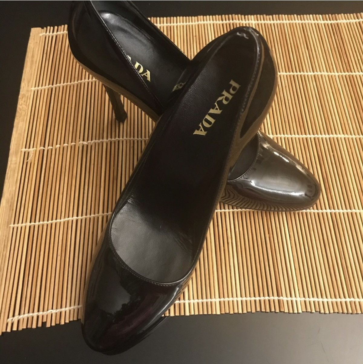 Prada PRADA classic black patent leather pump Size US 6 / IT 36 - 2 Thumbnail
