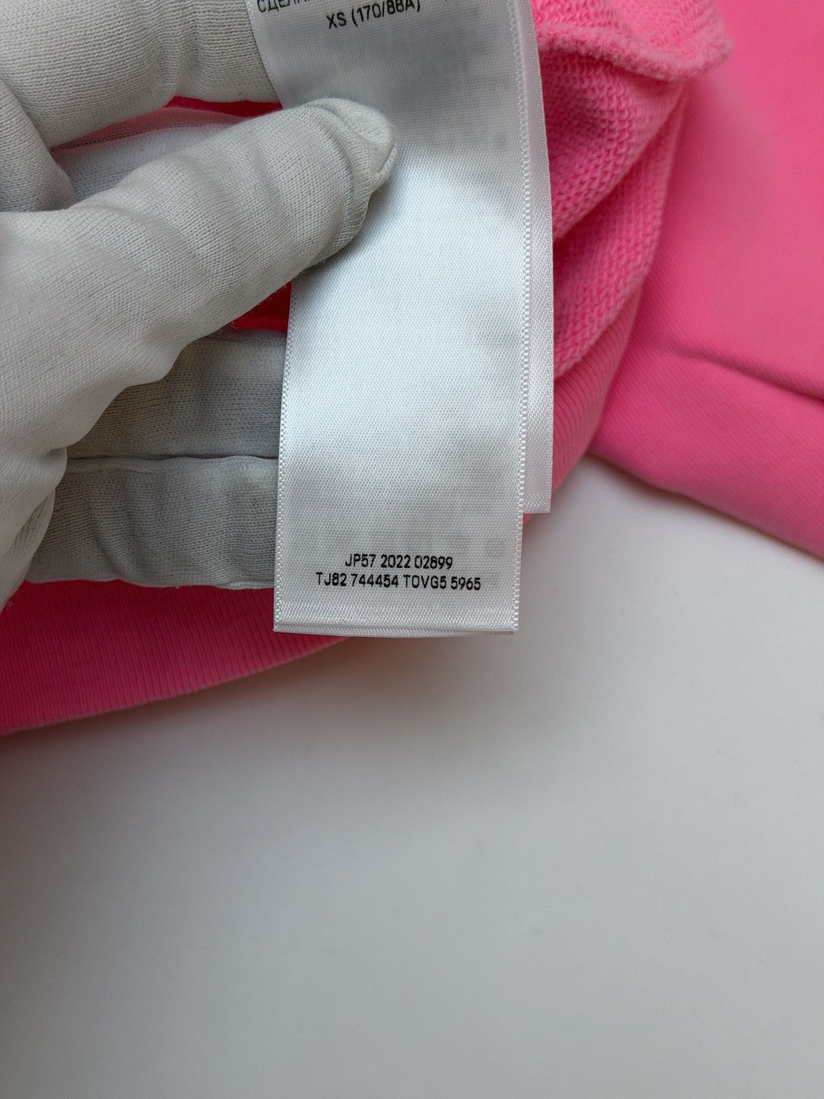 Balenciaga Balenciaga Paris Fluo Pink Worn Out Effect Zip Up Hoodie Size US XS / EU 42 / 0 - 10 Thumbnail