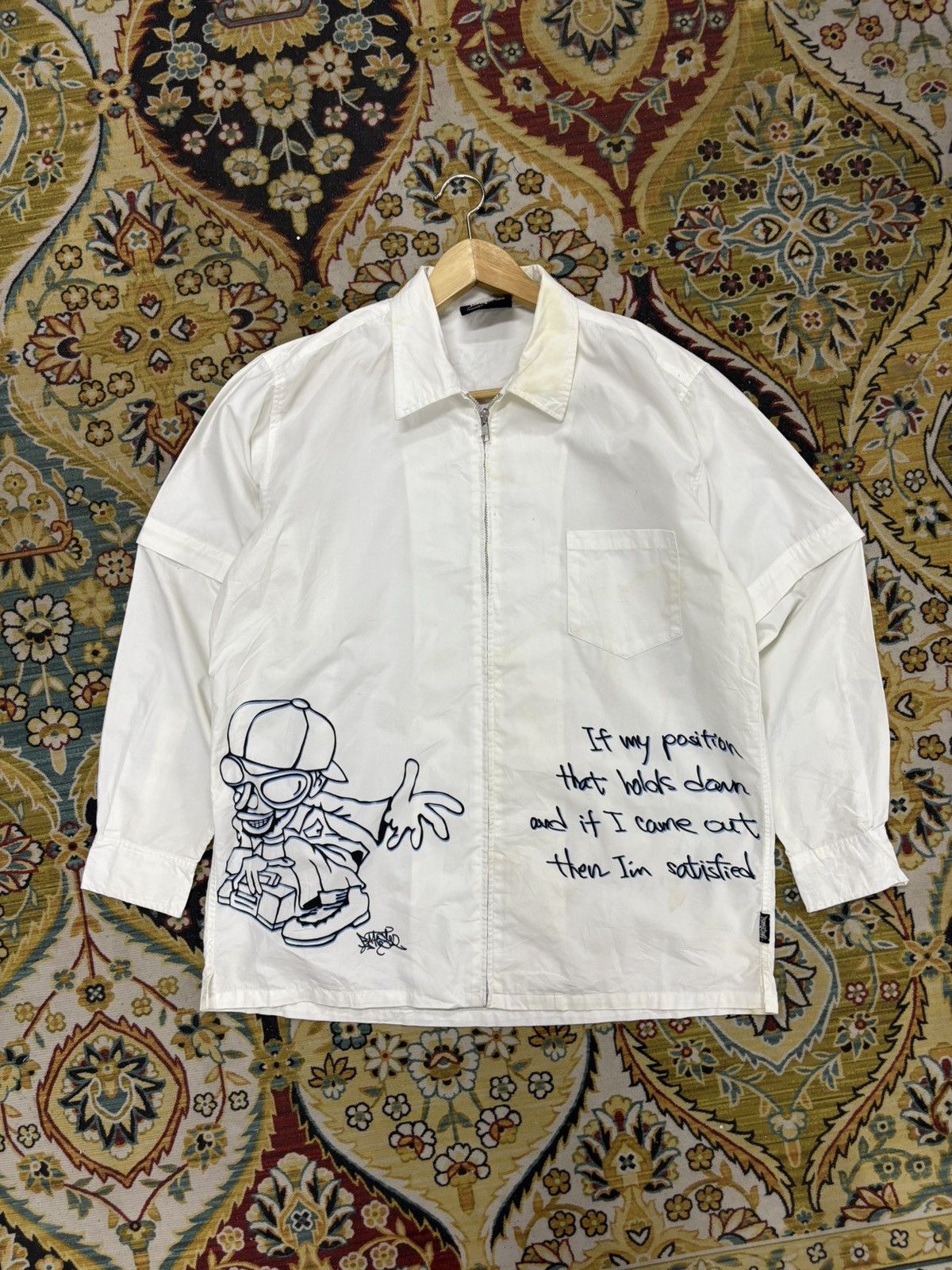 Other Y2K VINTAGE BOBBY GANG HIP HOP 2 WAY ZIPPER COLLAR SHIRT Size US L / EU 52-54 / 3 - 3 Thumbnail