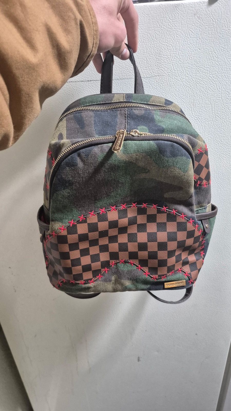 Sprayground Small sprayground shark shape camo check bag Size ONE SIZE - 5 Thumbnail