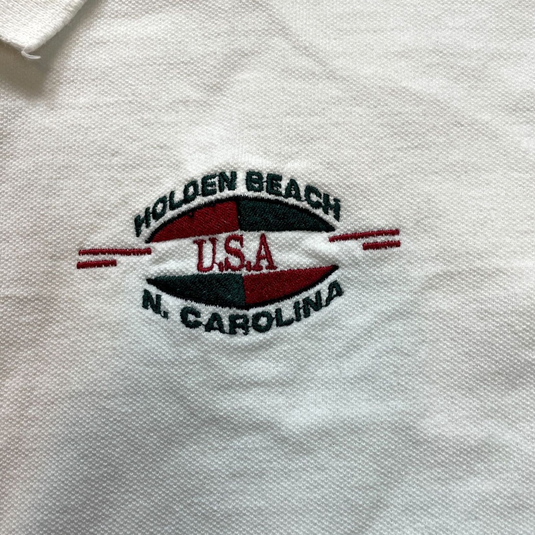 Fruit Of The Loom VINTAGE Fruit of the Loom Polo Shirt Mens L White Logo Beach NASCAR? Size US L / EU 52-54 / 3 - 3 Thumbnail