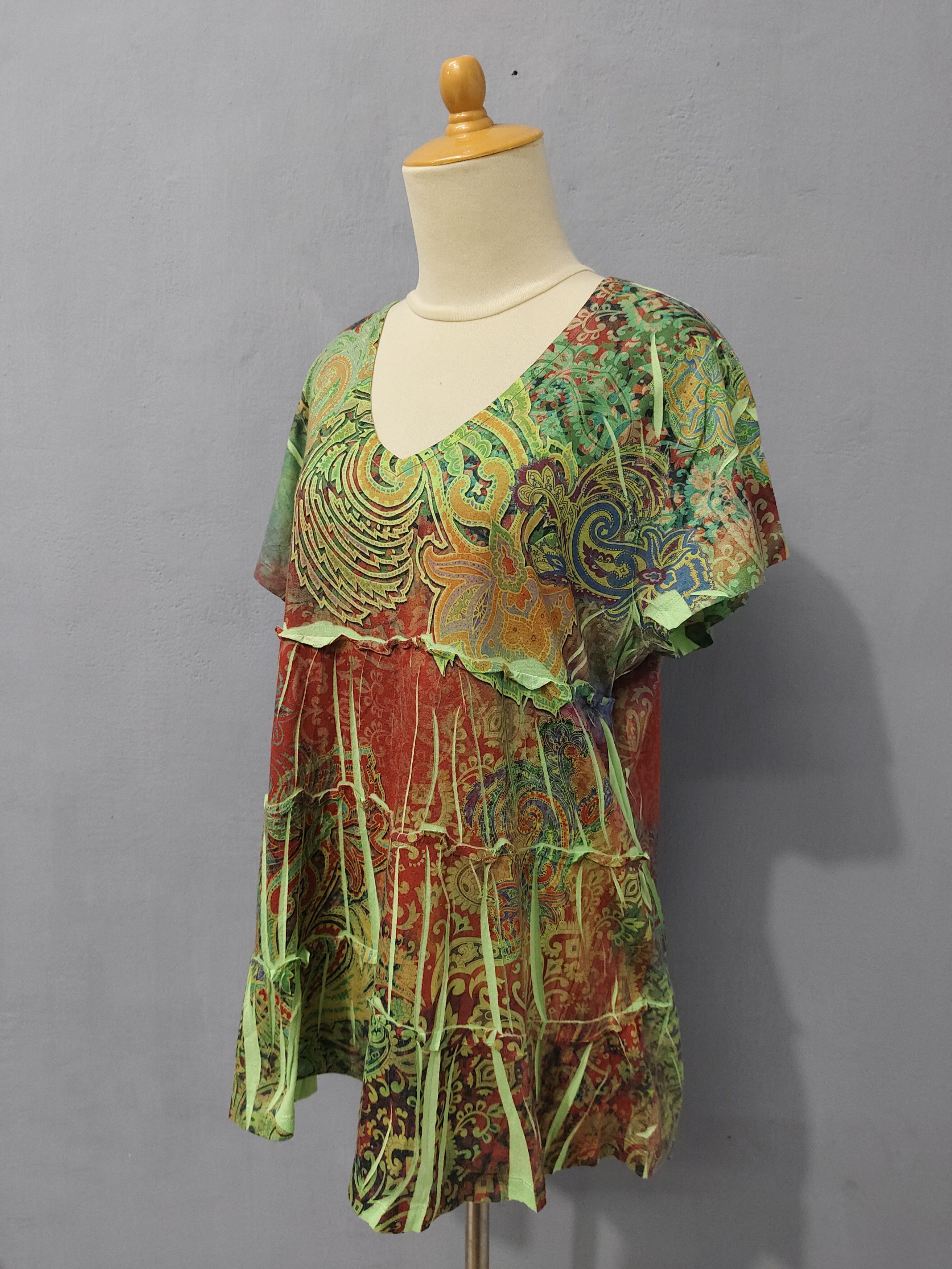 Other 🔥Susan Lawrence Petite Print Art Blouse Size XL / US 12-14 / IT 48-50 - 3 Thumbnail