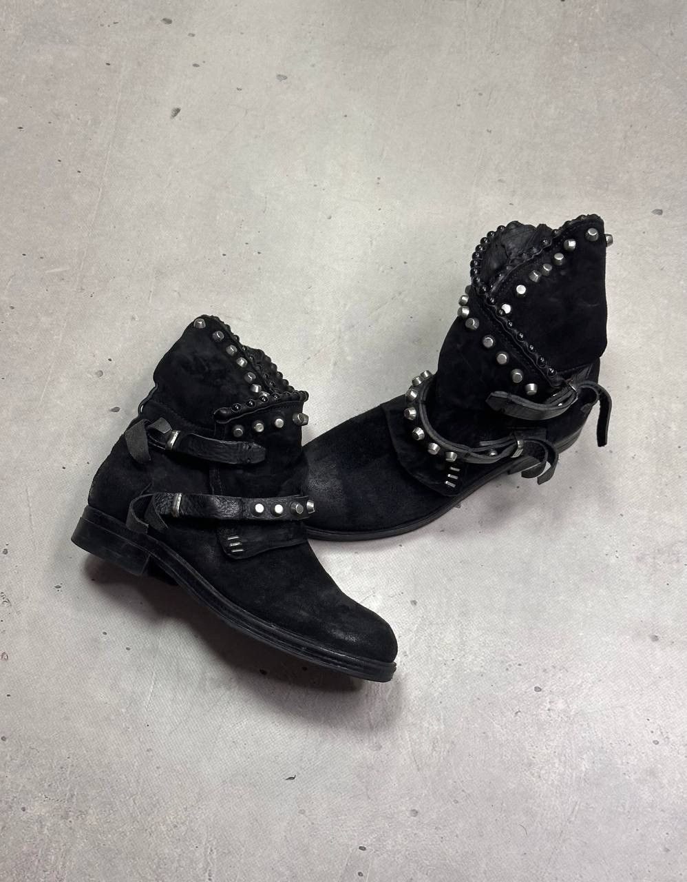 A.S.98 A.S.98 Airstep Verti Studded Leather Ankle Boots Black EU 38 Size US 7.5 / IT 37.5 - 2 Thumbnail