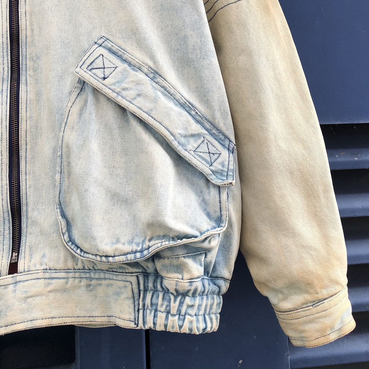 Vintage Vintage HEART & HEART FADED Light Weight Cargo Denim Jacket Size US L / EU 52-54 / 3 - 5 Thumbnail