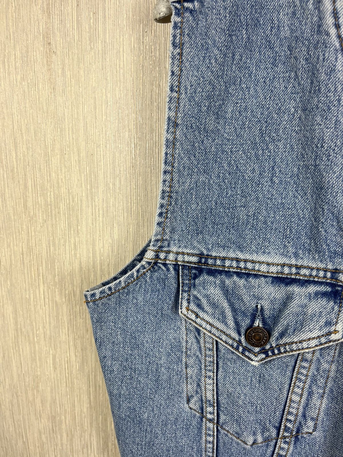 Levi's × Levi's Vintage Clothing × Vintage Vintage 80s Levi’s denim vest jacket sleeveless orange tab Size US L / EU 52-54 / 3 - 13 Thumbnail