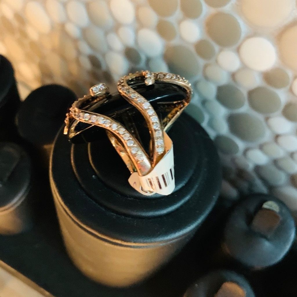 Other Sterling Silver GP ring with black stone size 6.5 Size ONE SIZE - 3 Thumbnail