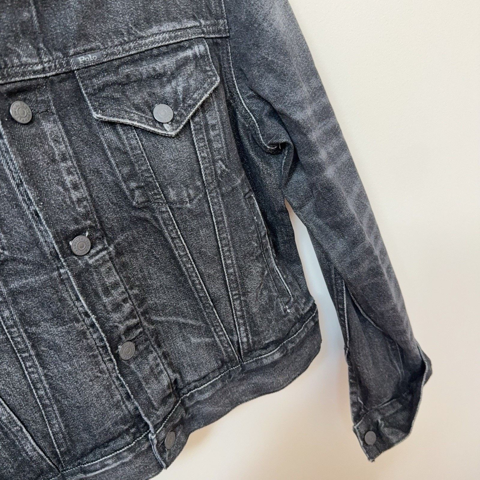 Ralph Lauren NWT POLO RALPH LAUREN Women Bear Black Denim Jean Jacket Size S / US 4 / IT 40 - 3 Thumbnail