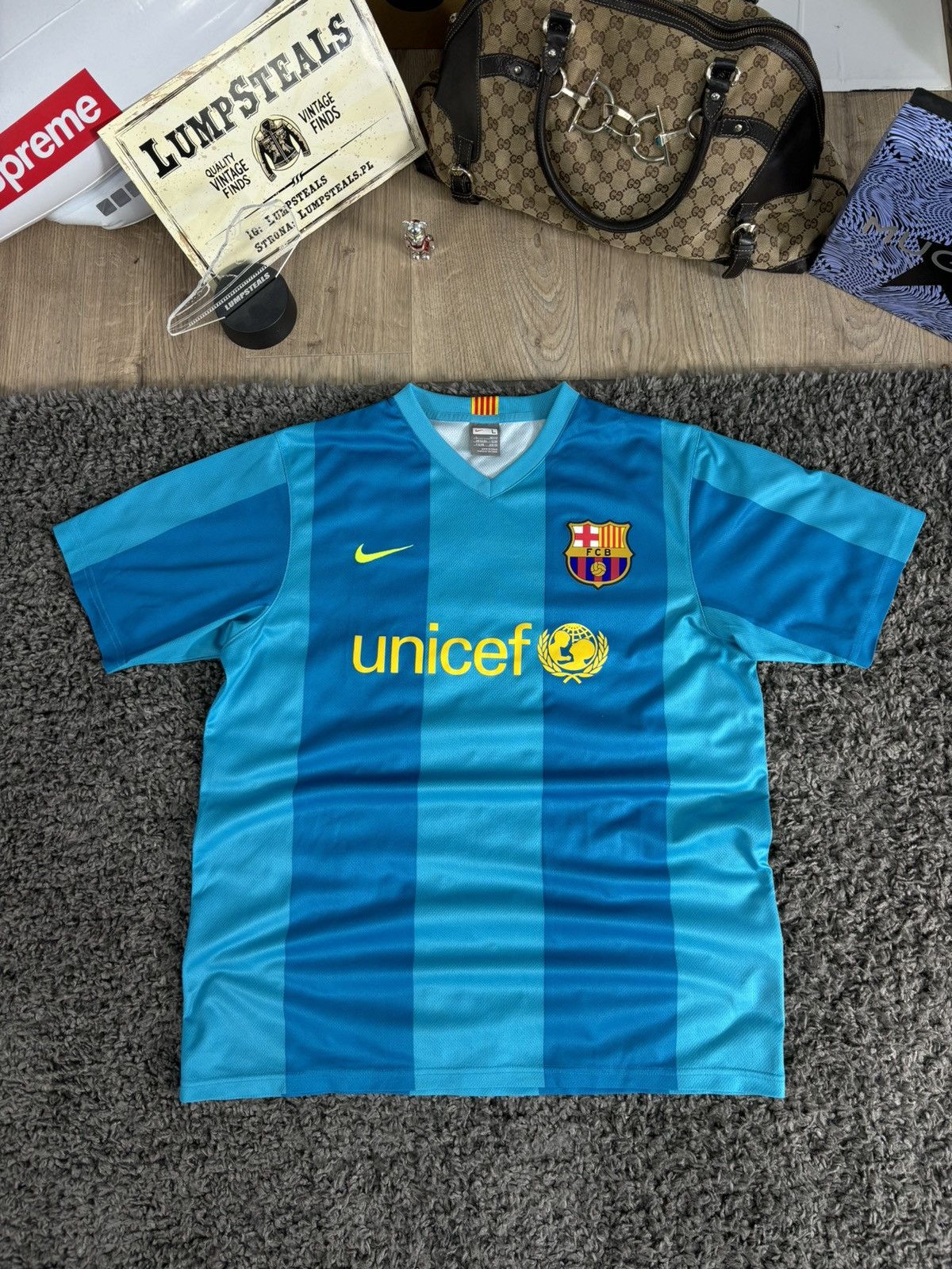 Nike × Vintage Soccer Jersey Nike FC Barcelona Vintage 2007 Blockcore Size US L / EU 52-54 / 3 - 1 Thumbnail