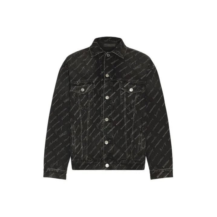 Balenciaga Balenciaga SS23 Logo Print Denim Jacket Size US S / EU 44-46 / 1 - 1 Thumbnail