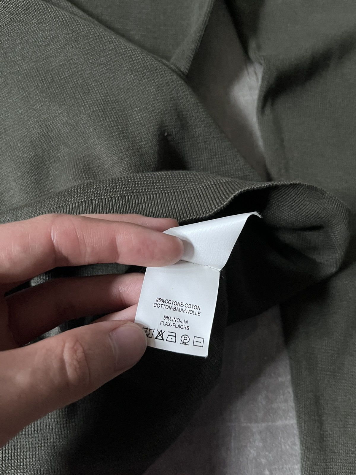 Raf Simons double layered sweater vintage green