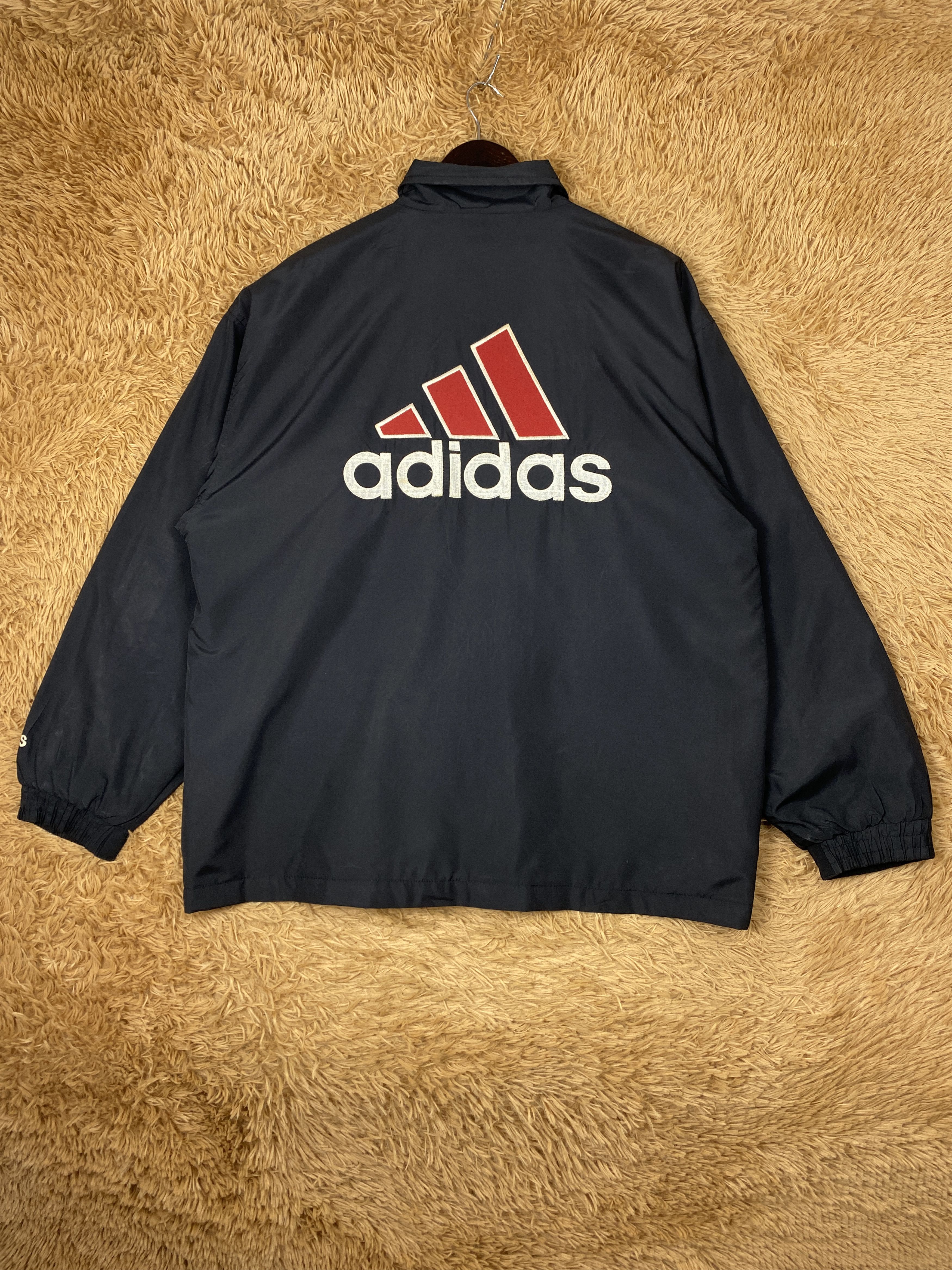 Adidas Vintage Adidas Big Logo Windbreaker Jacket PJ2576 Size US L / EU 52-54 / 3 - 5 Thumbnail