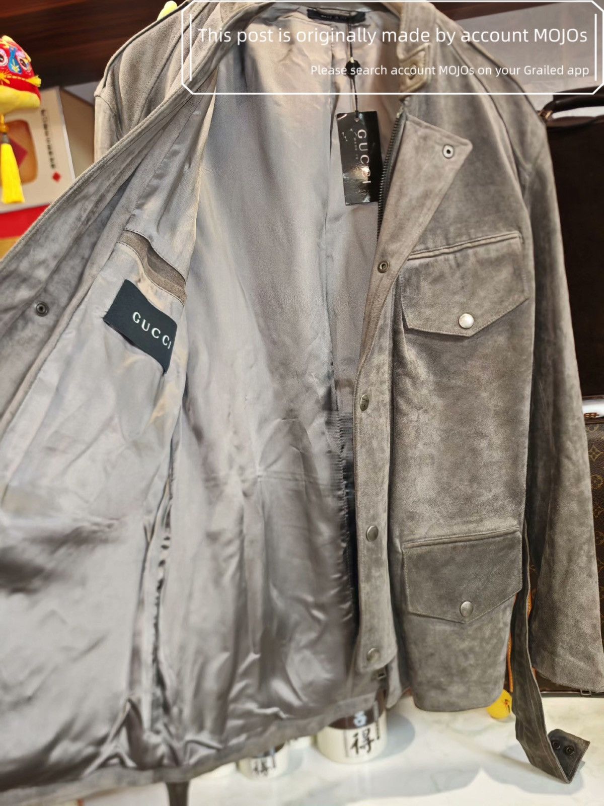 Gucci Sz 52 Gucci Lamb Leather Suede M65 Leather Jacket mojos1147 Size US L / EU 52-54 / 3 - 4 Thumbnail