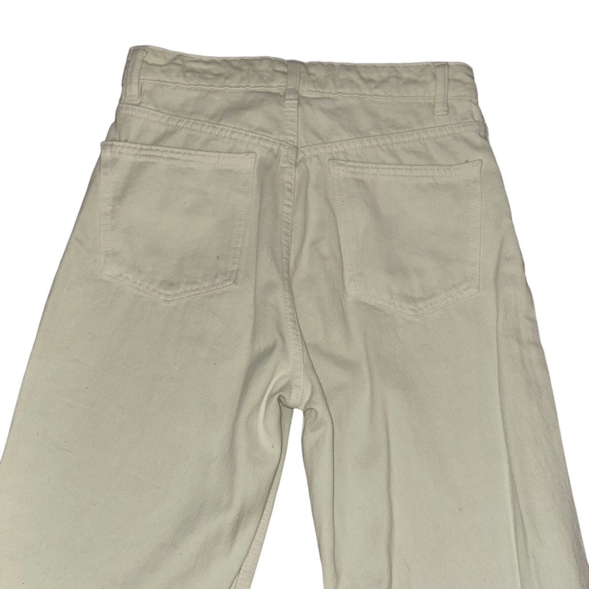 Zara Zara off white high rise button fly jeans Size 27" / US 4 / IT 40 - 4 Thumbnail