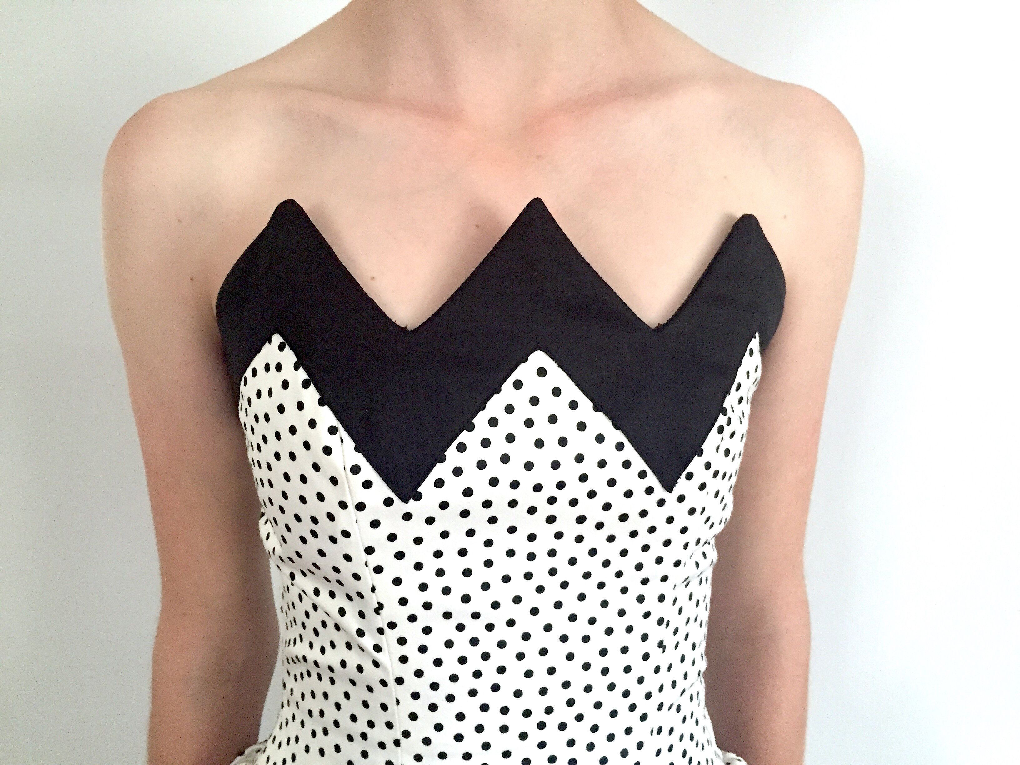 Lanvin Vintage Lanvin Cocktail Dress w/Polka Dots, IT 36 Size XS / US 0-2 / IT 36-38 - 2 Thumbnail