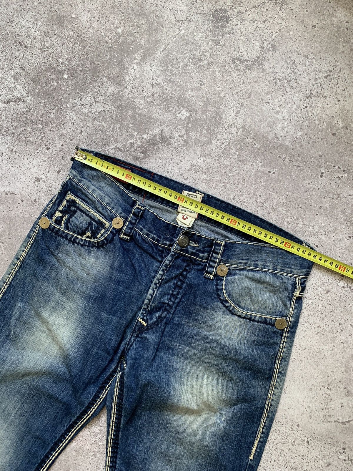 True Religion × Vintage Vintage True Religion Rope Stitch Jeans Size US 33 - 5 Thumbnail