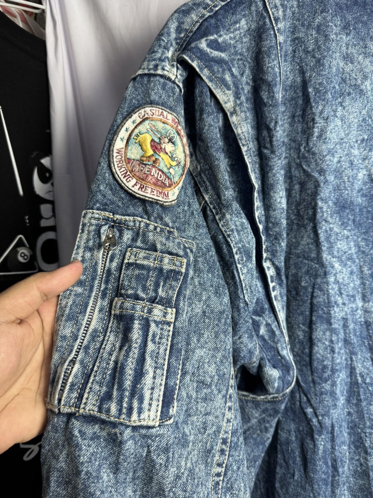 Japanese Brand × Toyo Enterprises × Vintage Japanese Fendia Denim Patch Jacket Vintage ifsix Lgb style Size US L / EU 52-54 / 3 - 5 Thumbnail