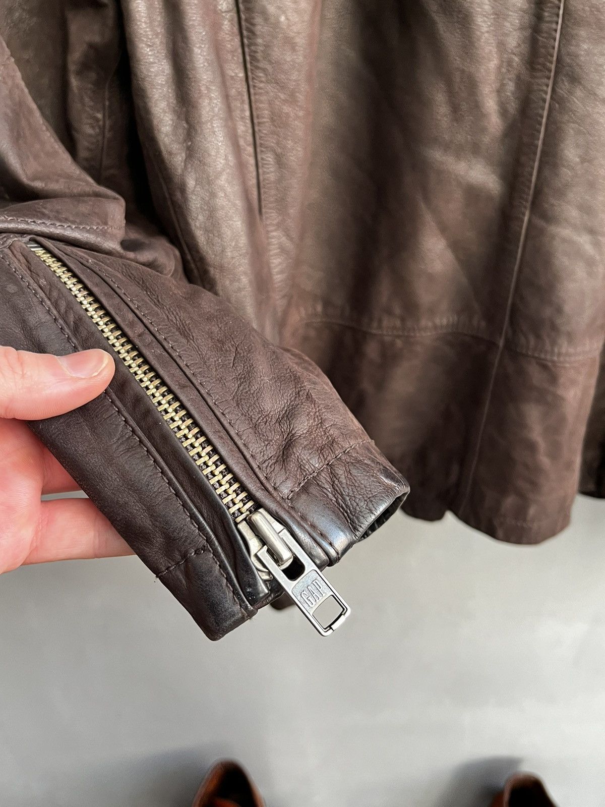 Gap × Vintage Gap biker leather jacket Size US XL / EU 56 / 4 - 10 Thumbnail