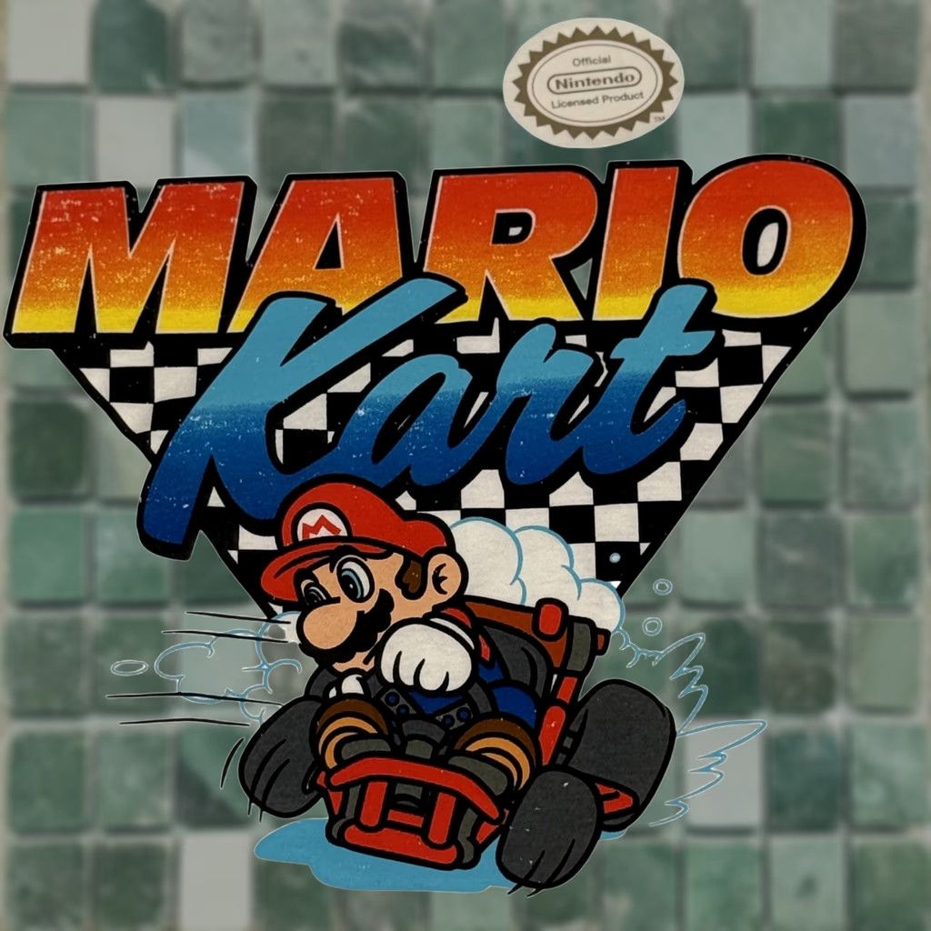 Mad Engine Mario Kart Shirt Mens Large White Graphic Tee Nintendo Mad Engine Racing Game Size US L / EU 52-54 / 3 - 1 Thumbnail