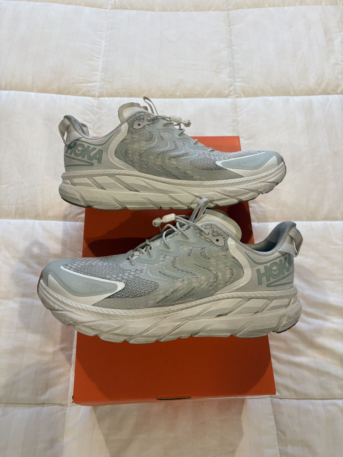 Satisfy Running Hoka One One Clifton LS Celadon Tint