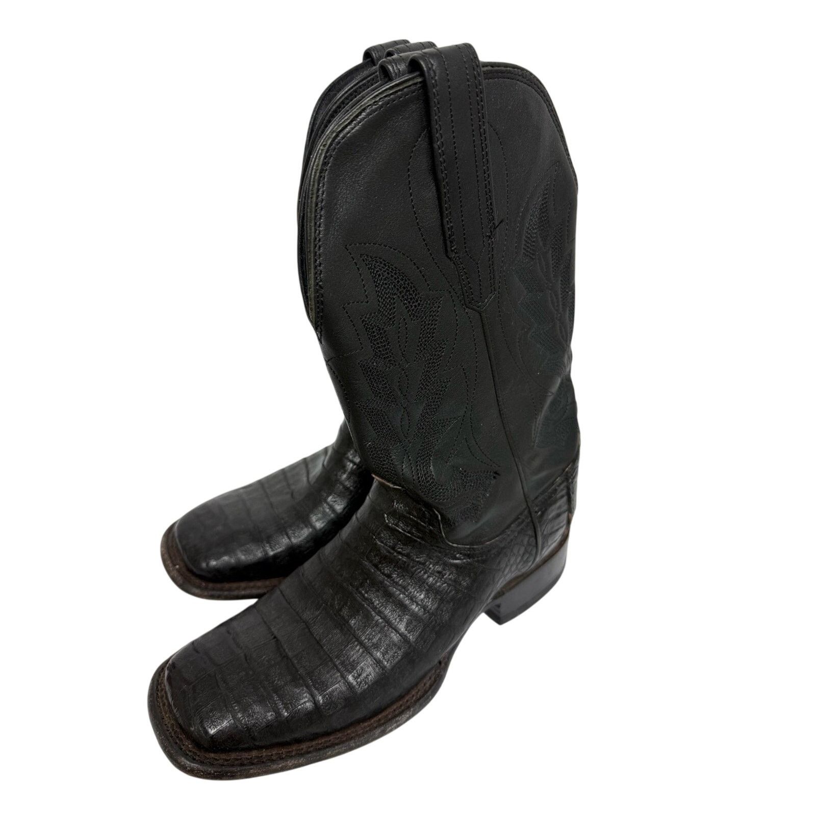 Tecovas Tecovas Midnight William Men's 8.5D Caiman Toe Cowboy Boots Size US 8.5 / EU 41-42 - 3 Thumbnail