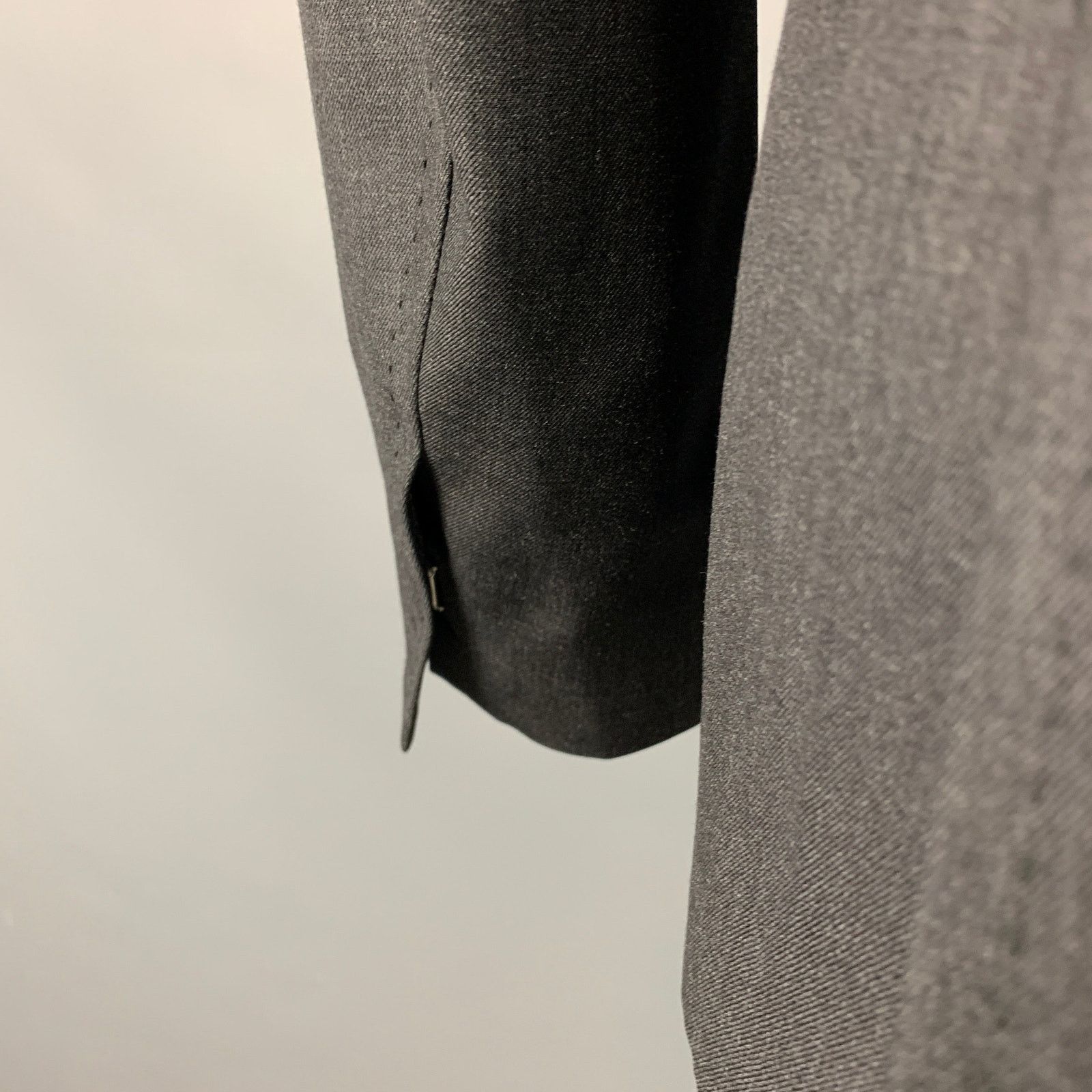 Dsquared2 DSQUARED2 Size 40 Grey Charcoal Wool Peak Lapel Sport Coat Size 40R - 4 Thumbnail