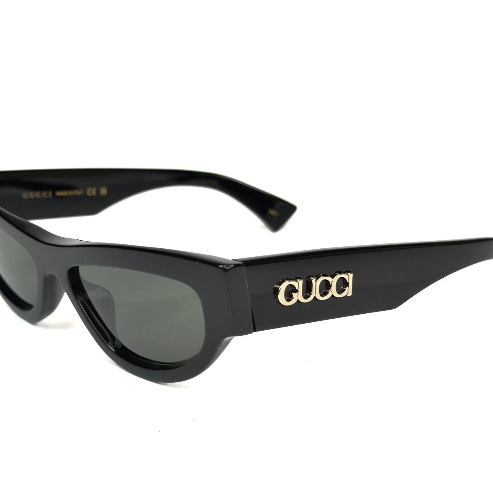 Gucci GUCCI 1834 Black Cat Narrow Sculpted Gg1834S Sunglasses 001 Size ONE SIZE - 8 Thumbnail