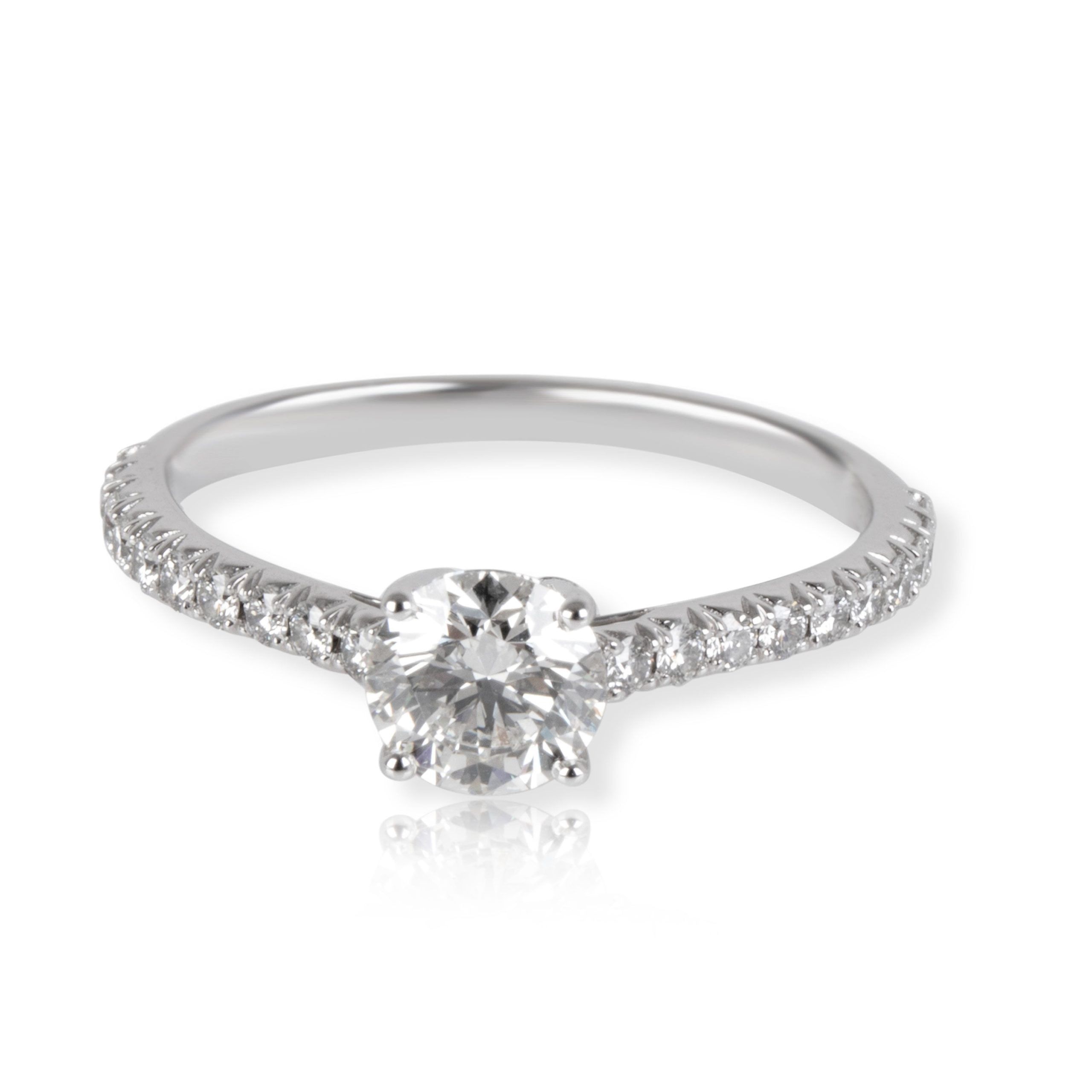 image of Tiffany Co Tiffany & Co. Novo Diamond Engagement Ring In Platinum Gia G Vs1 0.85 Ctw in Gold, Women